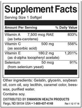 Vitamine A, C, E și Seleniu - 60 capsule de gel