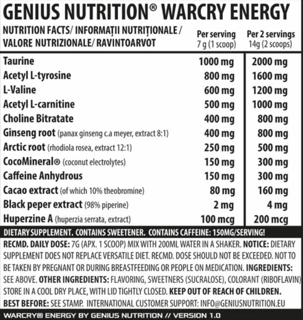 WarCry Energy - 300 de grame