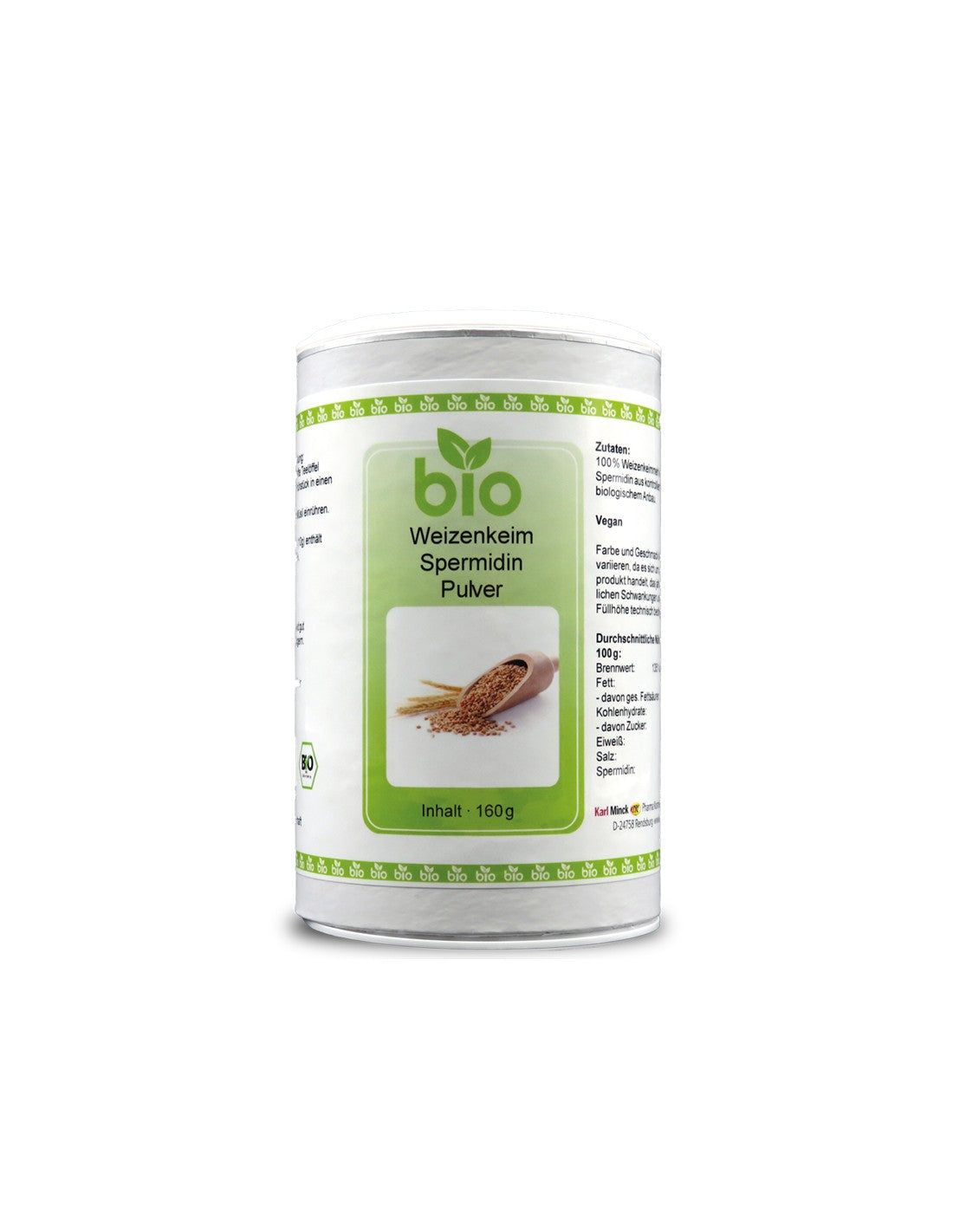 Weizenkeim Spermidin Pulver - Pulbere de spermidină din germeni de grâu, 160 g Karl Minck