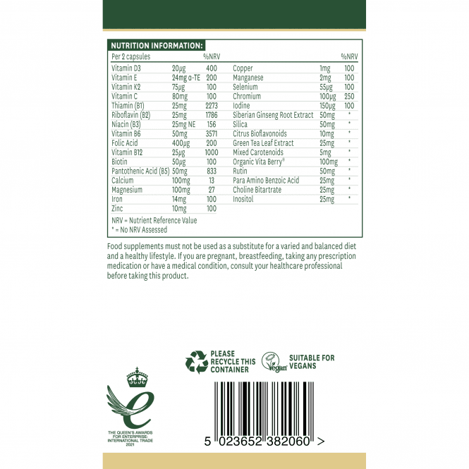 Multi-vitamine și minerale pentru femei 60 de capsule NaturesAid