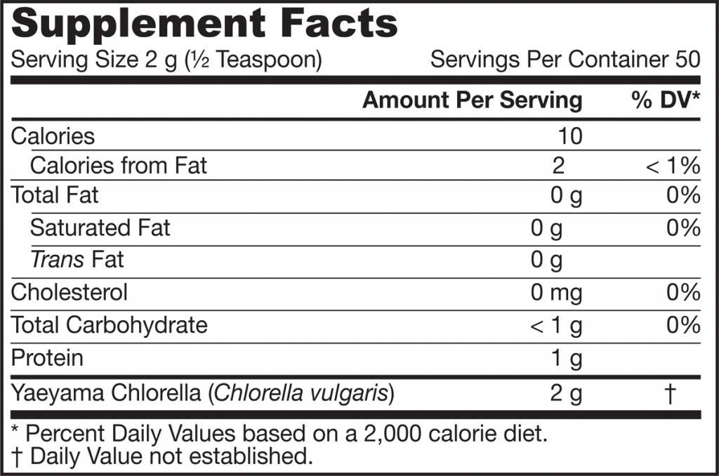 Yaeyama Chlorella Pudră 100 de grame