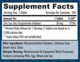 Bisglicinat de zinc 30 mg / 100 comprimate