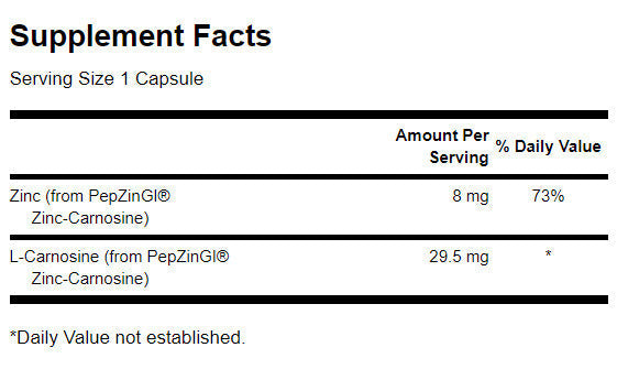 Carnozină de zinc / 60 capsule - 0