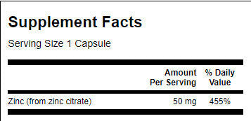 Citrat de zinc 50 mg. / 60 Caps - 0