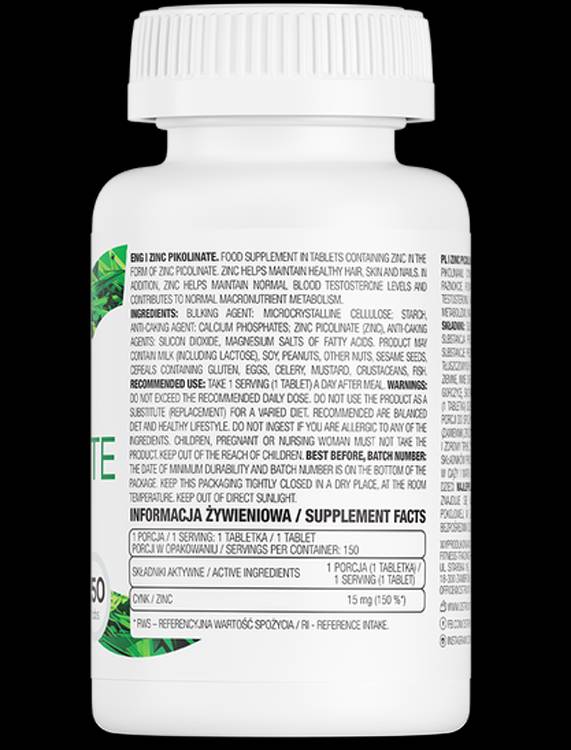 Picolinat de zinc 15 mg - 30 comprimate