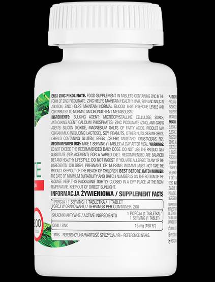 Picolinat de zinc 15 mg / Ediție limitată 200 Tablete