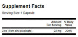 Formă preferată pentru corp de picolinat de zinc 22 mg. / 60 Caps. - 0