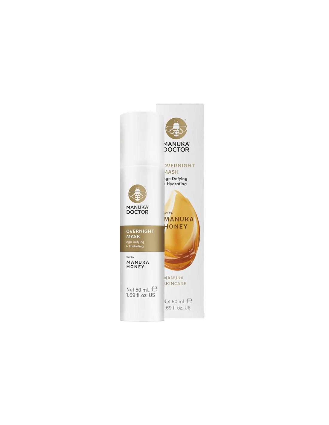 Mască de față anti-îmbătrânire de noapte cu miere de manuka, 50 ml