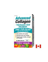 Colagen avansat + acid hialuronic și bor/ Colagen + acid hialuronic și bor x 40 mini capsule Webber Naturals