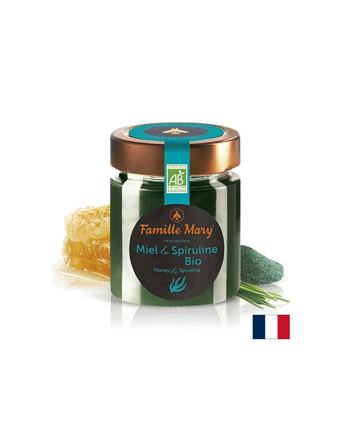 Miere de salcam + Spirulina, BIO, 170 g