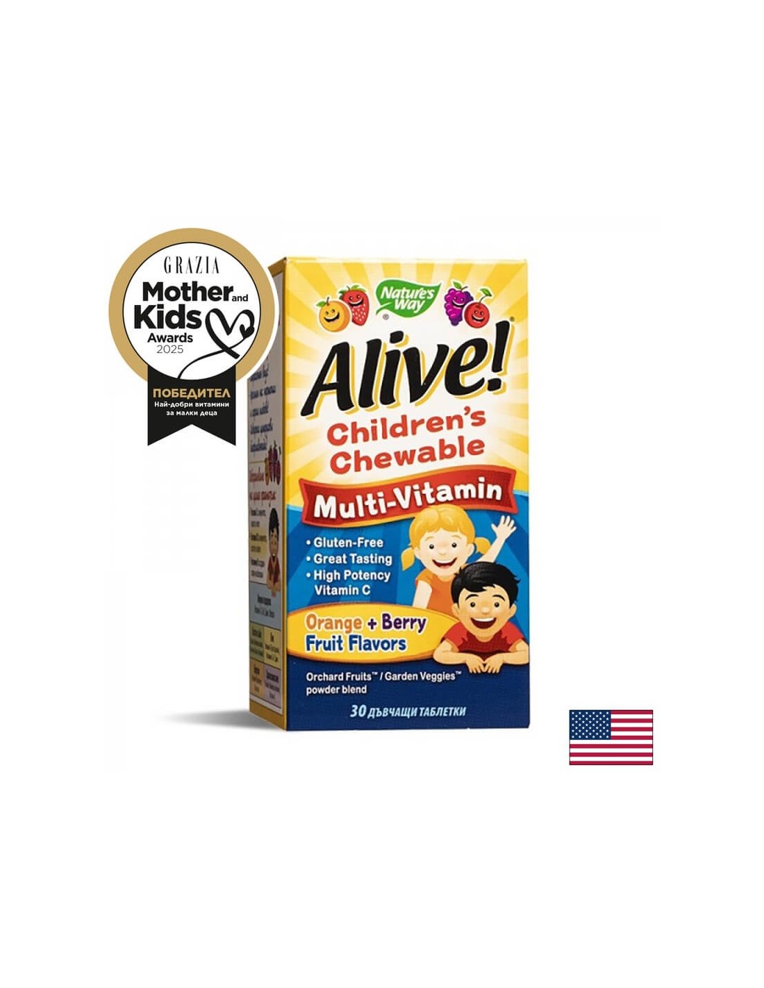 În viaţă! Tablete multivitamine masticabile pentru copii - 30 tablete masticabile