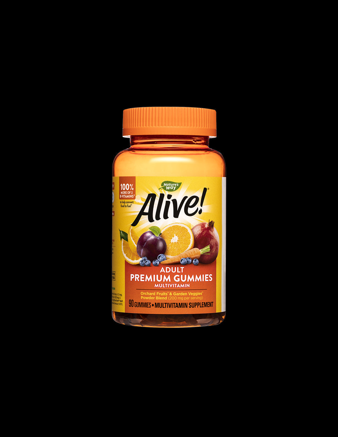 În viaţă! Gummies Premium Adult Multivitamin / Alive! Multivitamine premium pentru adulți Nature's Way, 90 de capsule moi