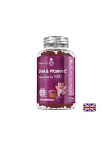 Anemie - Fier 7 mg + Vitamina C 10 mg (pentru copii), 120 tablete de jeleu, aromă de fructe de pădure