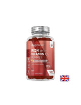Anemie - Gumii Fier + Vitamina C, 120 tablete de jeleu, aroma de piersici