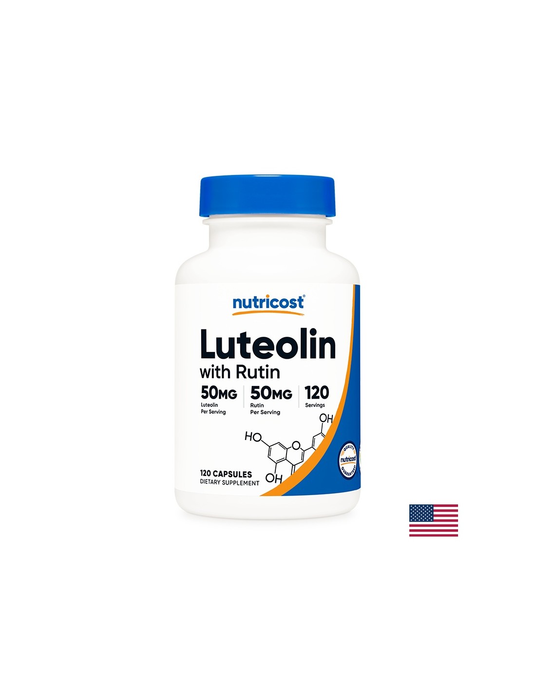 Antioxidant - Complex Luteolin + Rutin, 120 capsule, 120 doze de Nutricost