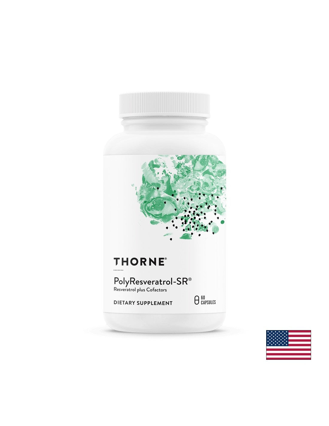 Antioxidant - PolyResveratrol- SR® Resveratrol + Cofactors, 60 de capsule Thorne cu eliberare prelungită