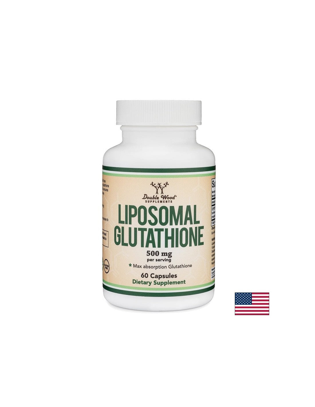 Antioxidant, protectie hepatica - Glutation lipozomal, 250 mg x 60 capsule Double Wood