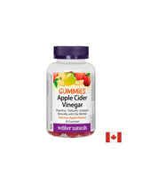 Gumii cu oțet de cidru de mere - protecție antioxidantă și metabolism rapid, 90 de tablete de jeleu Webber Naturals