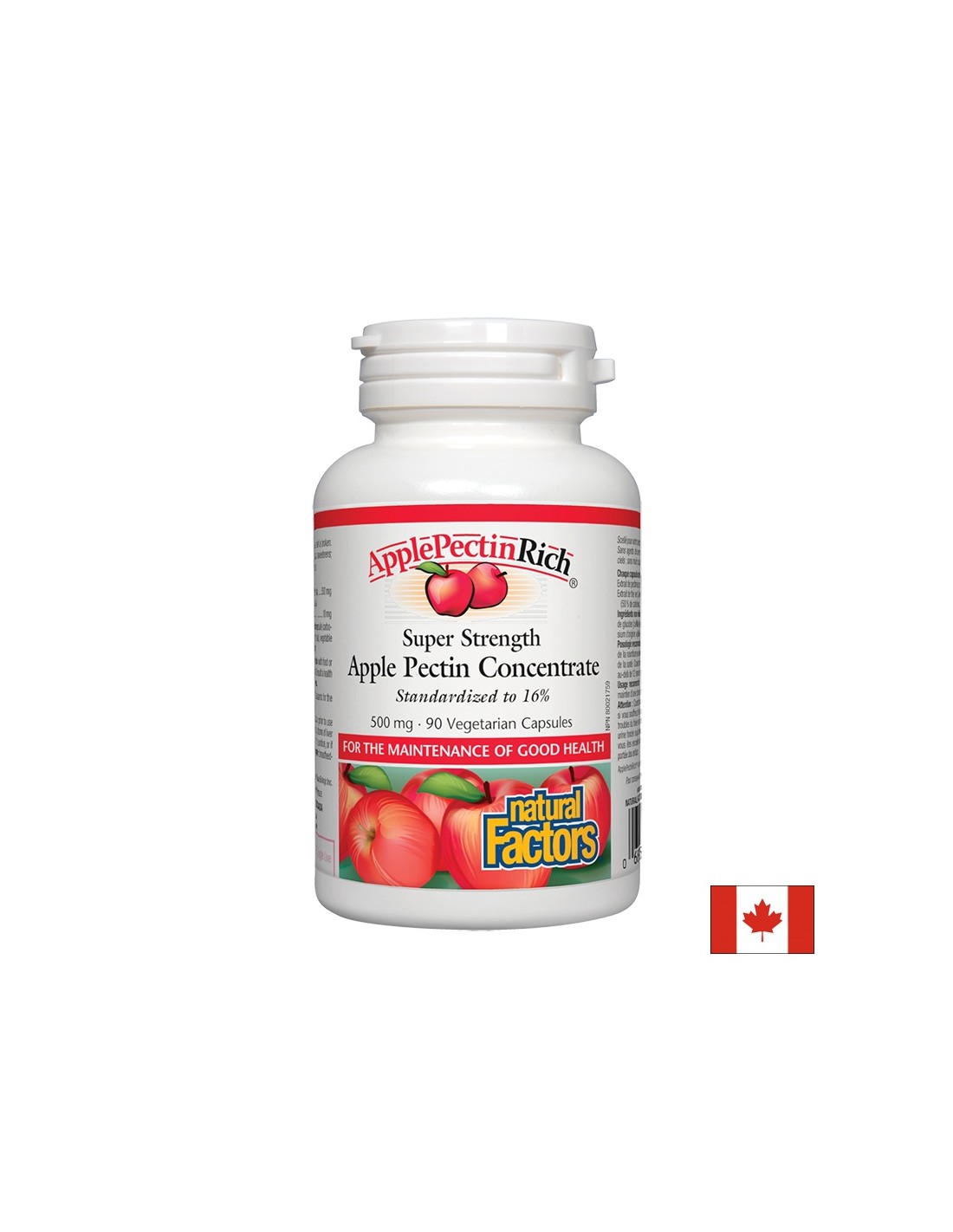 Concentrat de pectină de mere 500 mg - 90 capsule