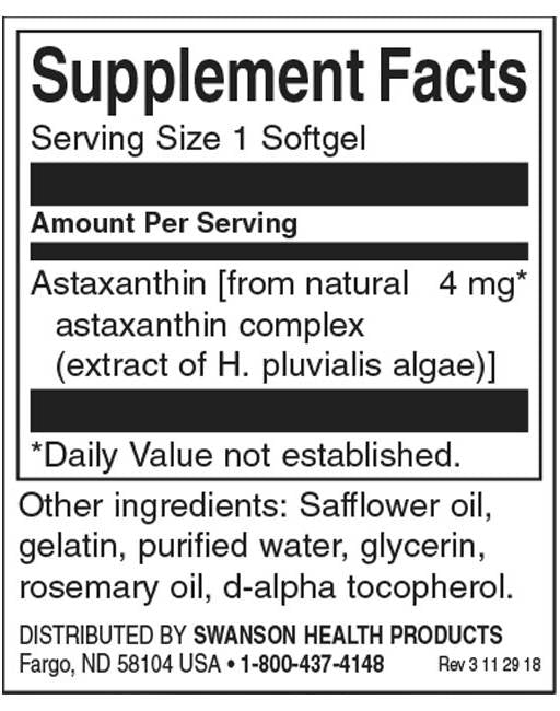 Astaxantina 4 mg - 60 capsule de gel
