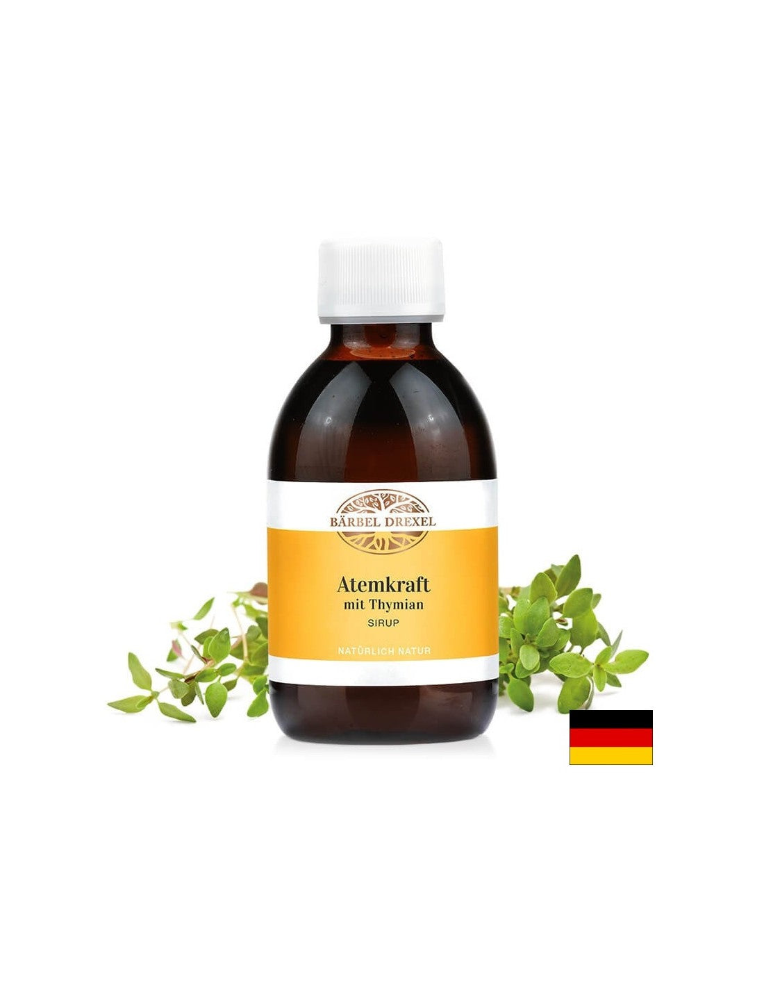 Atemkraft mit Thymian Sirop / Sirop cu cimbru pentru sistemul respirator, 200 ml Bärbel Drexel