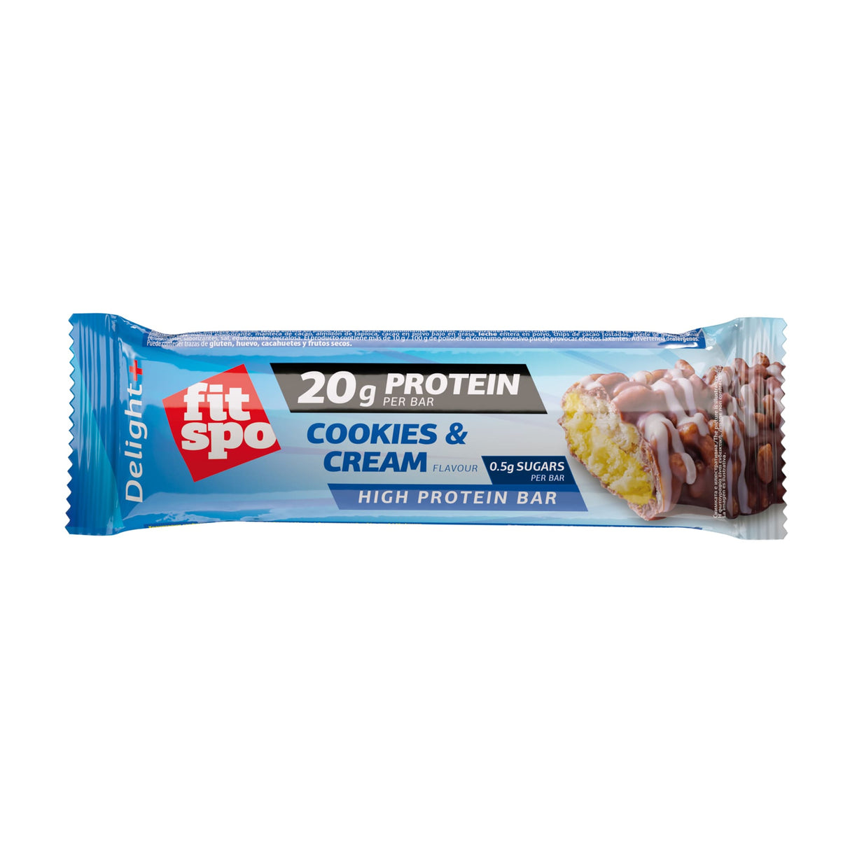 Delight+ Protein Bar Cookies and Cream - 12 x 60 grame