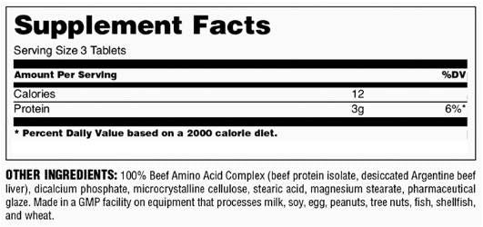 100% Carne de Vită Amino - 200 Tablete