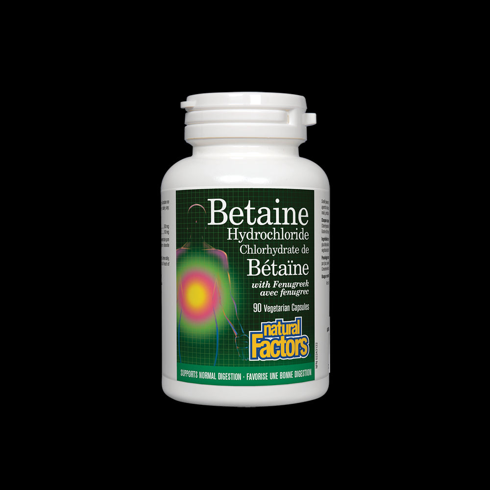 Clorhidrat de betaină cu schinduf 500 mg - 90 capsule