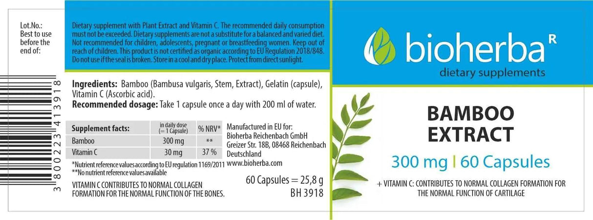 Extract de bambus 300 mg - 60 capsule