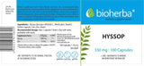 Hyssop Herb 330 mg - 100 capsule