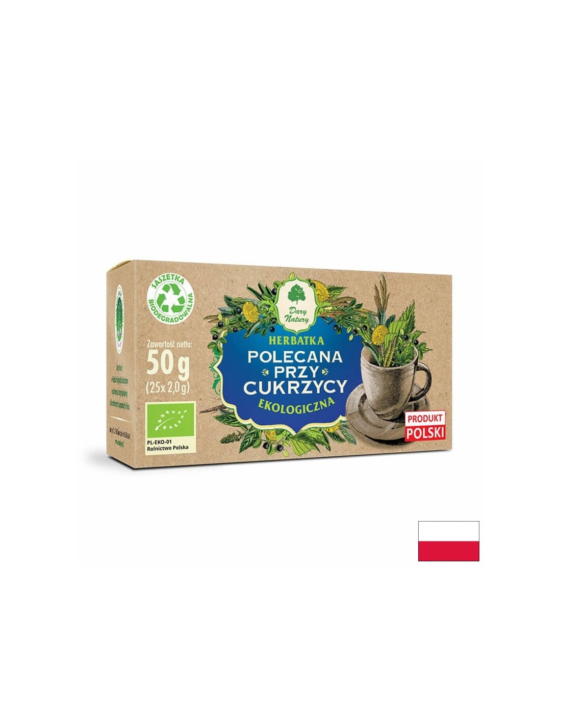 Ceai de plante pentru diabet bio, 25 pachete