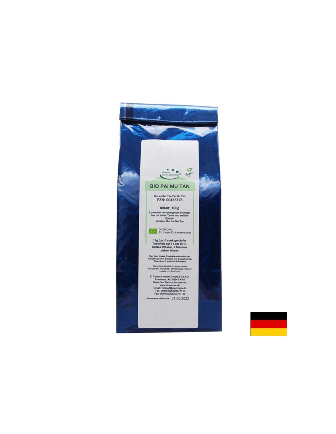 Bio Pai mu tan - Ceai organic de la Pai Mu Tan (ceai alb chinezesc), 100 g El Compra