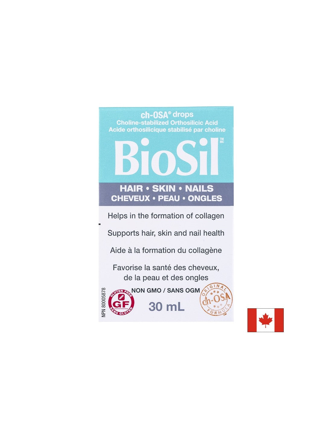 BioSil™ Hair, Skin &amp; Nails 30 ml x 60 doze zilnice Natural Factors