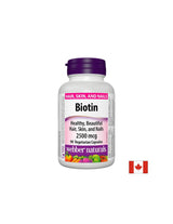 Biotină/Biotină, 2500 µg, 90 capsule Webber Naturals
