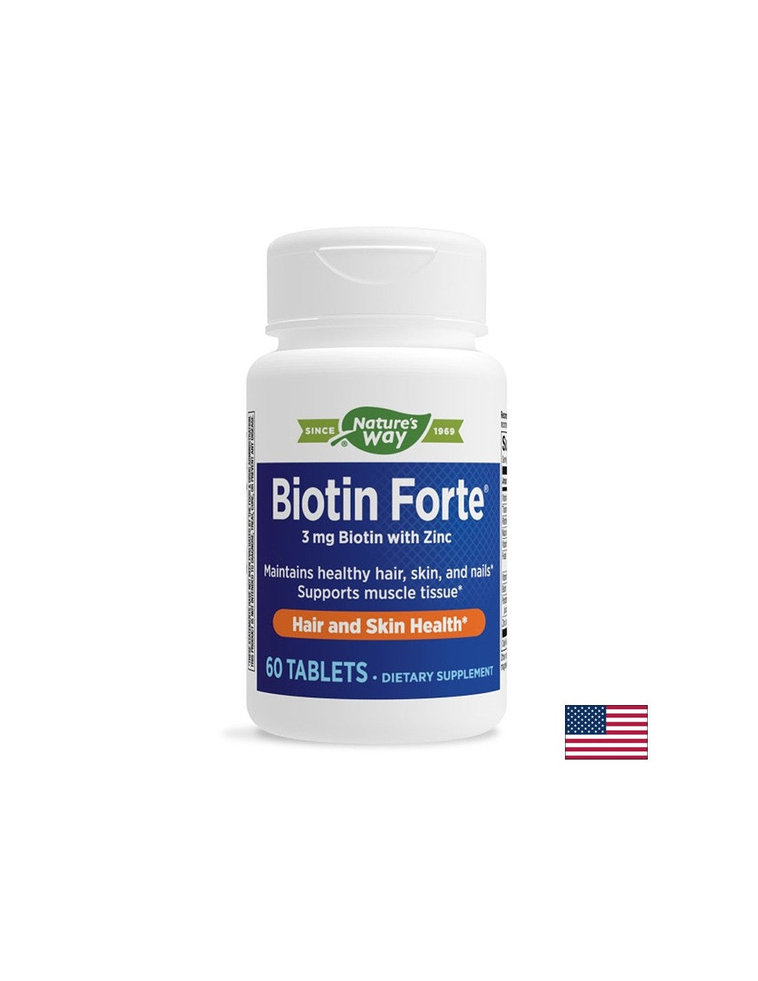 Biotin Forte® - Biotin forte® cu zinc, 60 tablete Nature's Way