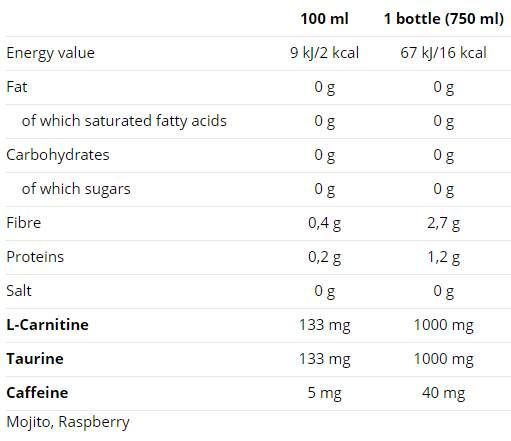 Carnitine Activity Băutură cu cofeină - 750 ml
