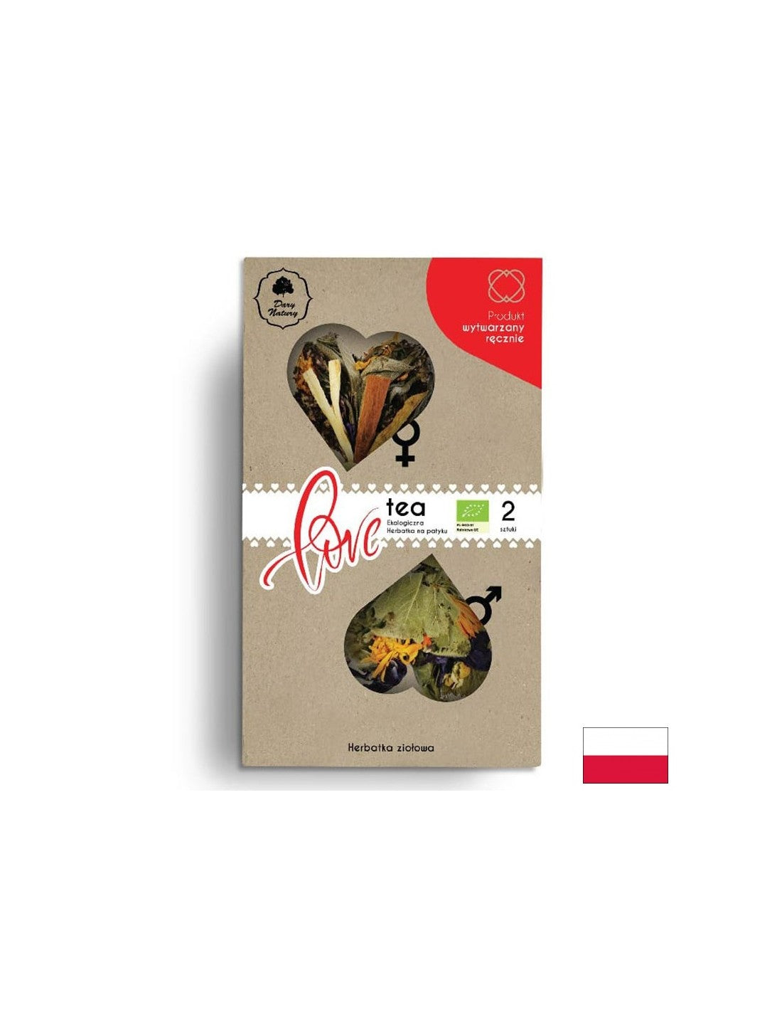 Ceai pentru el și ea Bio - Love Tea, 2 x 3,5 g Dary Natury