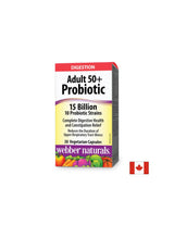 Echilibru intestinal și digestie bună - Probiotic pentru adulți peste 50 de ani, 15 miliarde de probiotice active, 10 tulpini, 30 de capsule