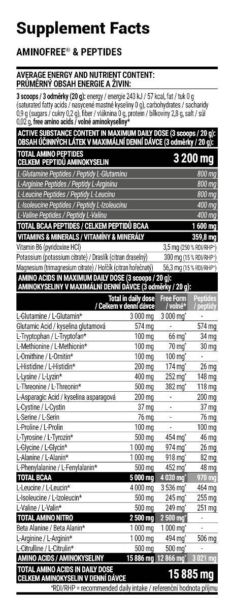 Aminofree &amp; Peptide - 400 grame