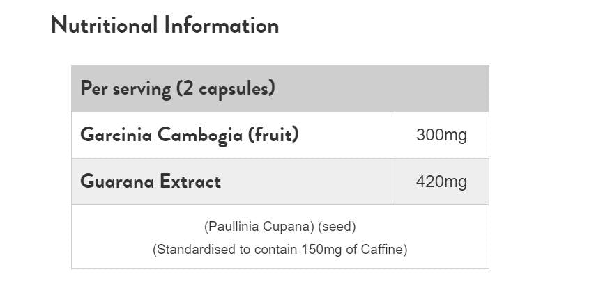 Garcinia Cambogia și Guarana - 60 capsule
