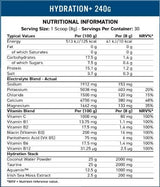 Hidratare+ | Pulbere de electroliți și vitamine - 240 de grame