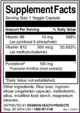Pueraria Mirifica - Puresterol® | cu Vitamina B6 &amp; B-12 - 60 capsule