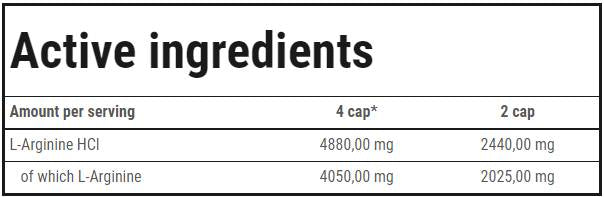 L-Arginine Xtreme 1220 mg - 90 capsule