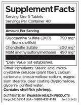 Glucozamină, condroitină și MSM - Cea mai mare putere - 120 tablete
