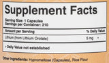 Orotat de litiu 5 mg - 210 capsule