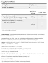 Glicinat de magneziu cu BioPerine® - 180 capsule