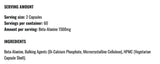 Beta-Alanina 1500 - 120 capsule