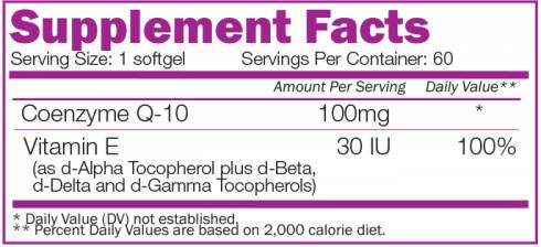 Coenzima Q10 100 mg 60 capsule de gel