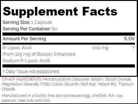 NA-R-ALA 100 mg / R-ALA stabil - 60 capsule