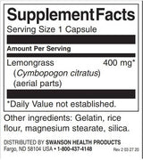 Lemongrass cu spectru complet - 60 de capsule
